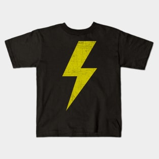 Yellow Thunderbolt Bolt Of Lightning Team Kids T-Shirt